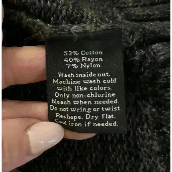 Rock&Republic Zip Up Sweater Grey Size Small Cotton Nylon Rayon Nice Sweater - Picture 8 of 9